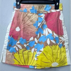 Tracy Feith for Target Floral‎ Mini Skirt Sz 9 Zip Waist Cotton Coquette Twee